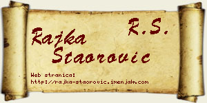 Rajka Staorović vizit kartica